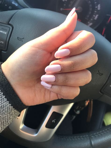 Natural Long And Oval Gel Nails In Dnd Ballet Pink Gel Nails Nail