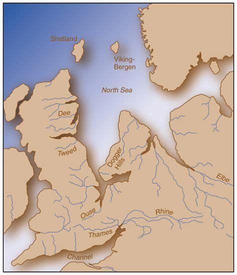 This Map Shows The Extent Of Doggerland The North Sea Plain That
