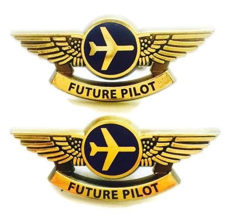 2 Kids Aviator Future Pilot Plastic Airplane Pilot Wing Pins