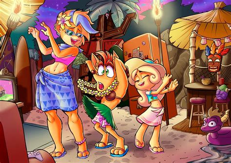 Beach Coco Crash And Tawna Crash Bandicoot Characters Crash Bandicoot Bandicoot