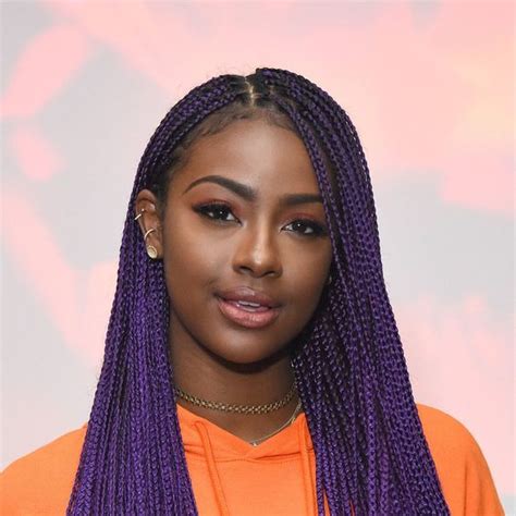 Justine Skyes Purple Braids Are Getting Us Excited For