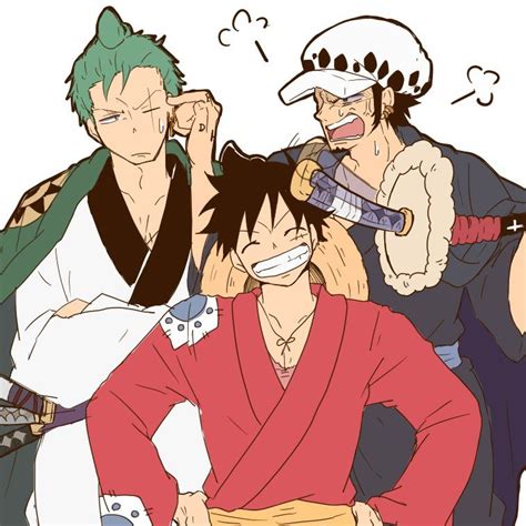 Trafalgar D Water Law Monkey D Luffy Luffytaro Roronoa Zoro Zorojuro