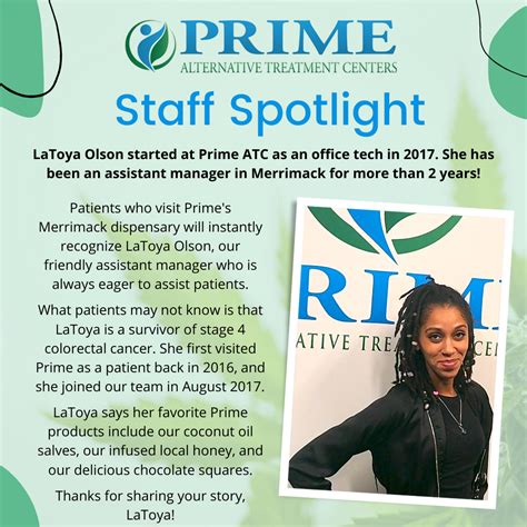 Staff Spotlight Latoya Olson Prime Alternative Treatment Centers