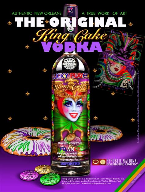 King Cake Vodka Mardi Gras King Cake King Cake Flavored Vodka