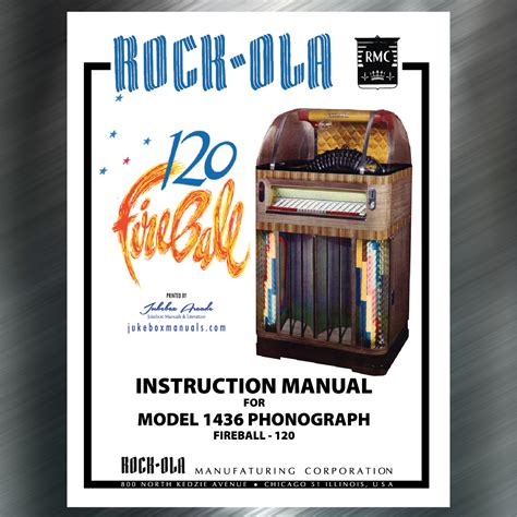 Plus much more other assorted arcade & coin op related info. Rock Ola Model 1436 Fireball 120 Instruction Manual PRINT