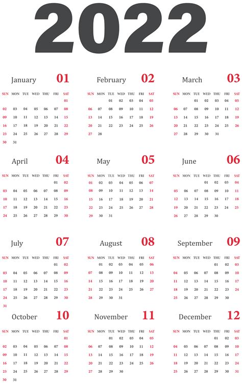 2022 Calendar Png Hd