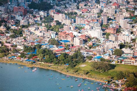 Elevated View Of Pokhara Town And Lakeside Nepal Royalty Free Image