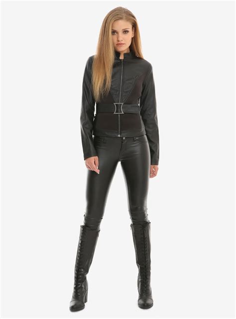 Avengers Endgame Black Widow Natasha Romanoff Black Leather Jacket
