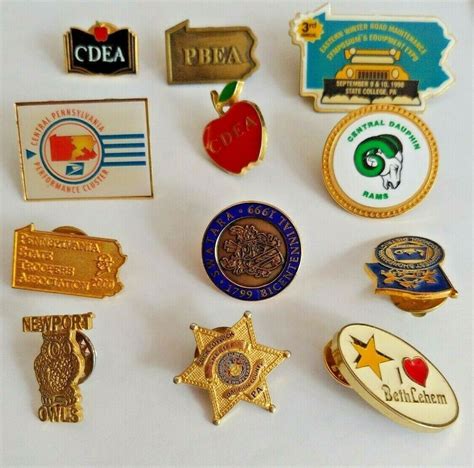 Lot Of 12 Collectors Pins Pennsylvania Theme School Troopers