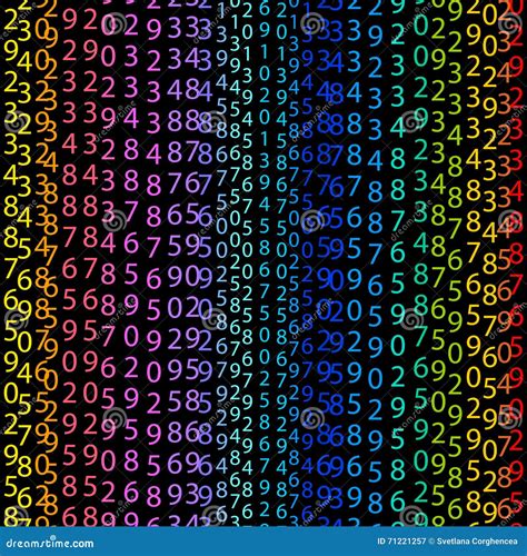 Binary Code Rainbow And Black Green Background With Digits On Sc Stock