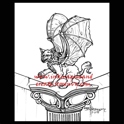 Gargoyle Coloring Pages Coloring Coloring Pages