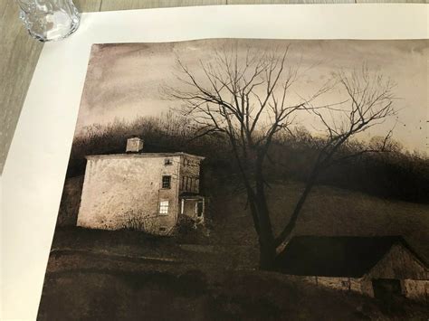 Andrew Wyeth Evening At Kuerners Lithograph Print 28 34 X 18 12