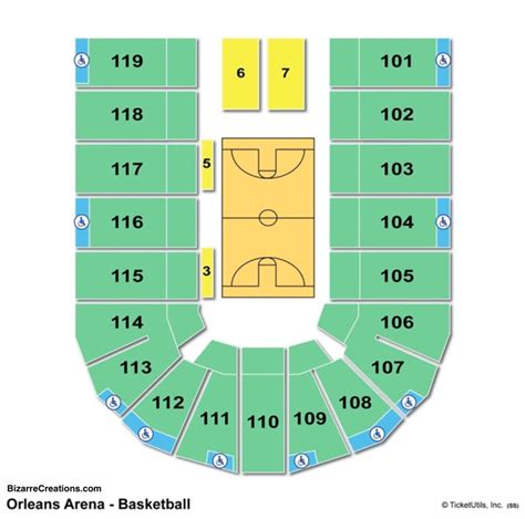 Orleans Arena Seating Chart Seating Charts And Tickets
