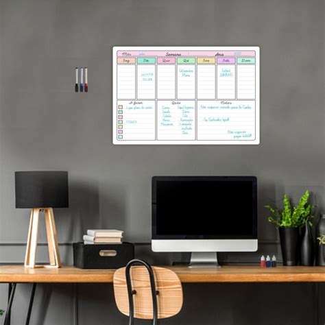 Quadro Planejamento Mensal Planner Diario Tarefas Minimod03 Shopee Brasil