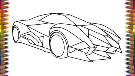 How To Draw A Cool Car Lamborghini Egoista Youtube