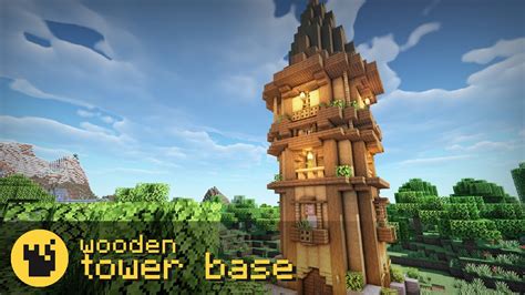 Minecraft Wooden Tower Base Quick Tutorial Brayn And Blocks Youtube