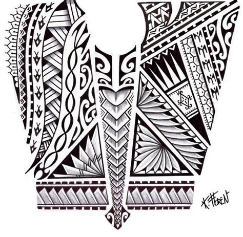 Polynesian Designs And Patterns Beautiful Design For Maori Tattoo Mixing Several Symbols