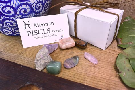 Pisces Zodiac Gemstone Kit Moon In Pisces Crystal Kit Pisces Etsy