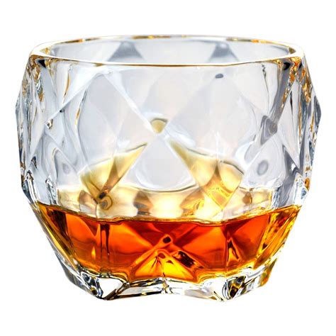 Korona Diamond Shaped Whiskey Glass Unique Cool Crystal Rocks Whiskey Glasses Set For Scotch
