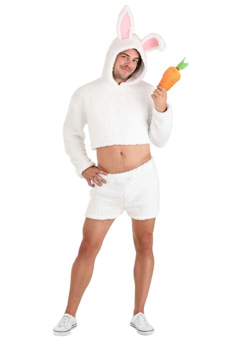 sexy men s white bunny costume