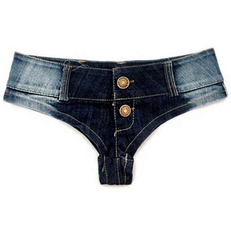Qoo Sexy Womens Mini Micro Denim Jean Shorts Ultra Low Rise Club