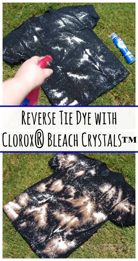 Reverse Tie Dye Tutorial With Clorox Bleach Crystals The Tiptoe
