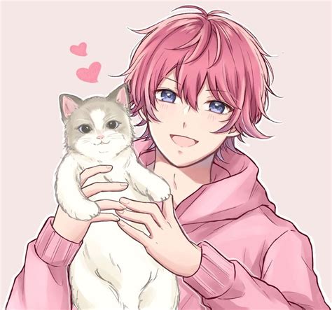 Pink Hair Anime Boy Pfp