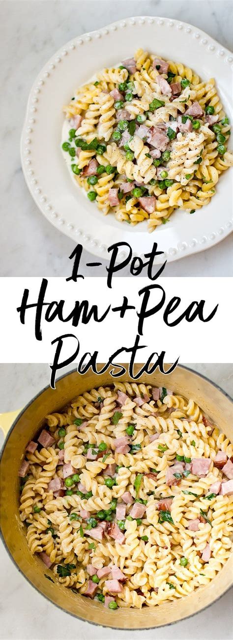 This ham and pea pasta combines tender chunks of ham with fettuccine and peas in a rich, creamy looking for more great recipe ideas to use up your leftover ham? Ham and Pea Pasta | Recipe | Leftover ham recipes, Pasta dishes, Pasta recipes
