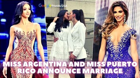 Miss Argentina And Miss Puerto Rico Announce Marriage Youtube