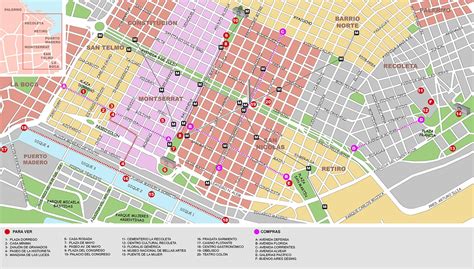 Mapa Turístico De Buenos Aires Tamaño Completo Ex