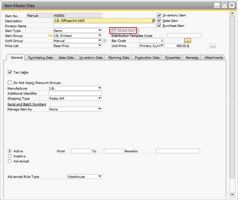 Intercompany Integration Solution For Sap Business One Master Data