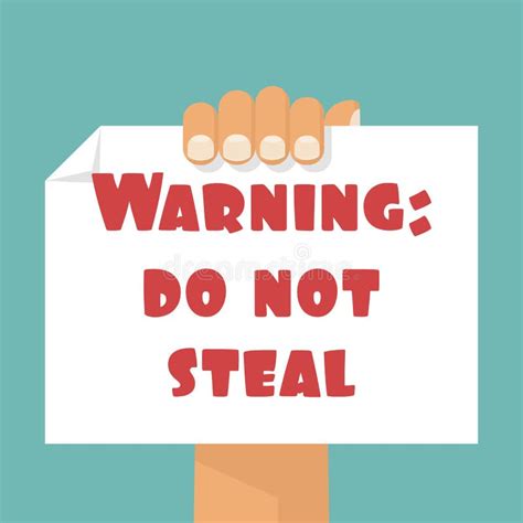 Warning Do Not Steal Stock Vector Illustration Of Background 85911687