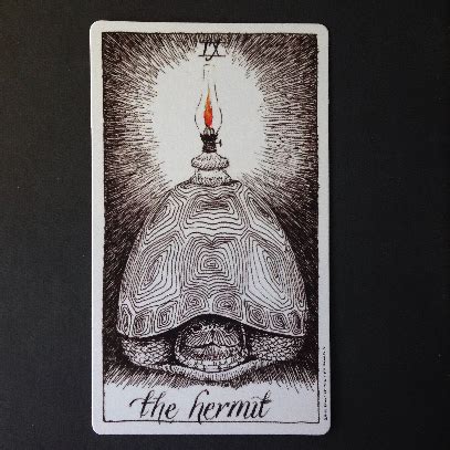 The hermit tarot card, when reversed, means that you either are not taking enough time for personal reflection or you are exceeding the limitations of what you can do. The Hermit from the Wild Unknown Tarot. He wears his home on his back & literally 'goes within ...