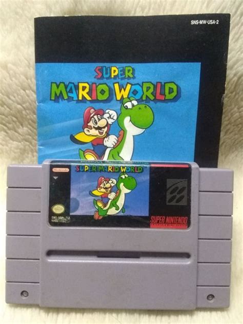 Game Snes Super Mario World Game And Manual 223 045496830014 On