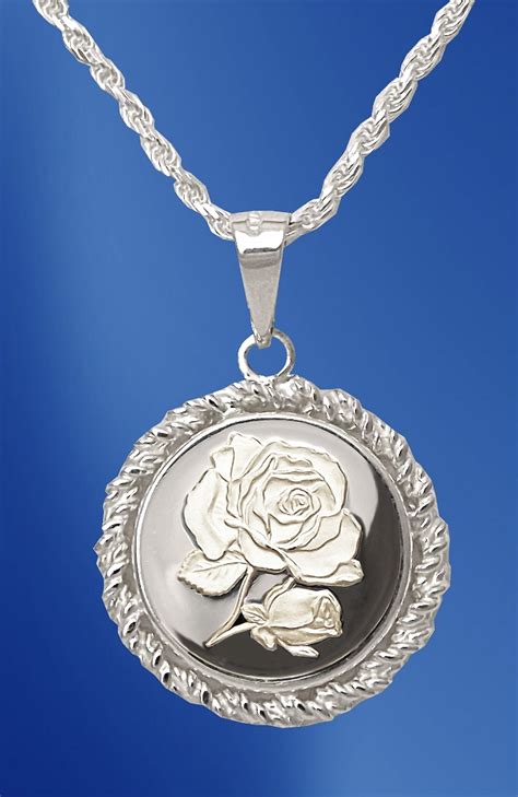 It's excellent quality at affordable price. Sterling Silver Rose Medallion Rope Necklace NRR5-R5-18DC5-N