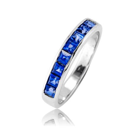 Half Eternity Ring With 2cts Of Exciting Square Cut Sapphires From