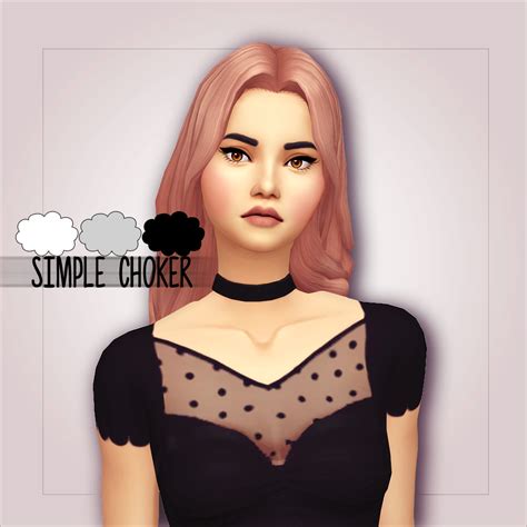 Crazycupcake Simple Choker 3 Colors Base Game Compatible If You Use