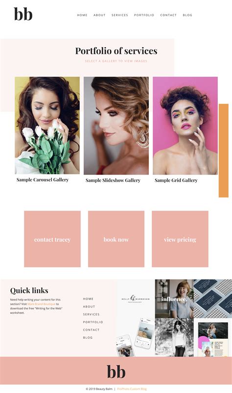 Portfolio Website Template Design For Makeup Artist Hair Stylist And