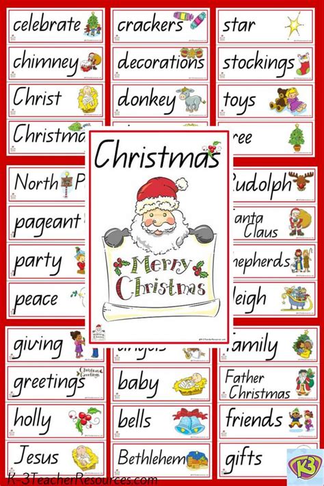 52 Christmas Words And Pictures Ideal For Playing With Words Enjoy