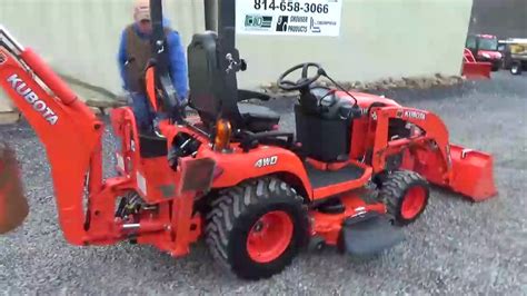 2014 Kubota Bx25d Compact Tractor Loader Backhoe Belly Mower For Sale