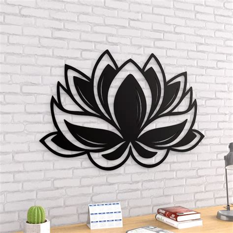 Lotus Flower Metal Wall Decor Metal Wall Hanging Etsy