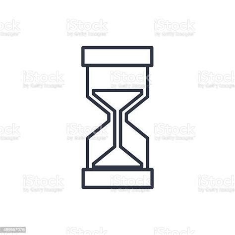 Outline Icon Of Hourglass Stock Illustration Download Image Now 2015 Abstract Clock Istock