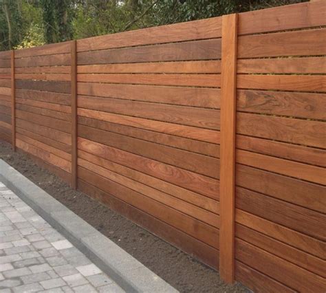 Image Of Horizontal Fence Panels Style Wood Fence Design Fence