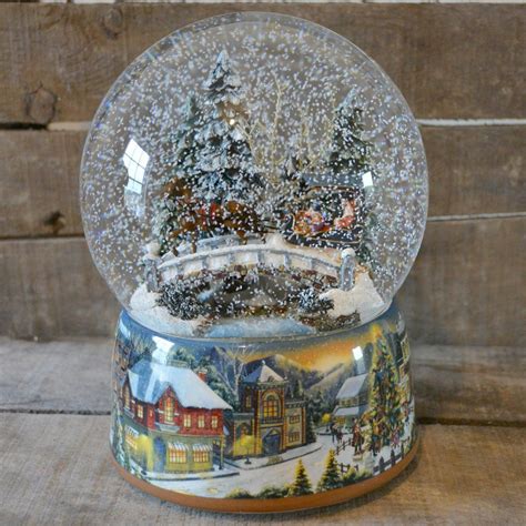 Winter Sleigh Ride Christmas Musical Snow Globe No 48040 Globos