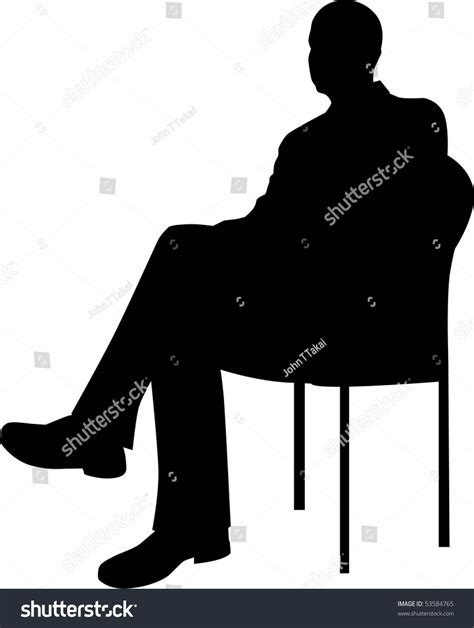 Businessman Sitting Silhouette Stock Photo 53584765 Shutterstock