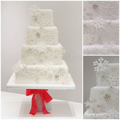 Cascading Snowflakes Wedding Cake Wedding Fayre Winter Wedding Cake