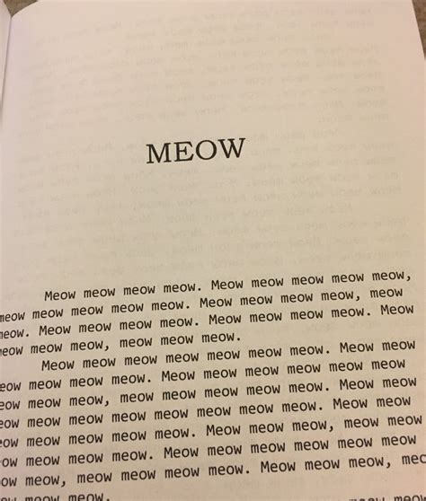 Meow The Book For Cats