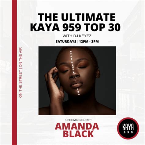 Amanda Black On The Ultimate Kaya 959 Top 30 Kaya 959