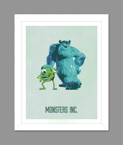 Digital Download Monsters Inc Poster Art Nursery Art Print Etsy