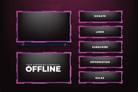 Girly Gaming Overlay Decoration For Online Streamers Modern Game Frame